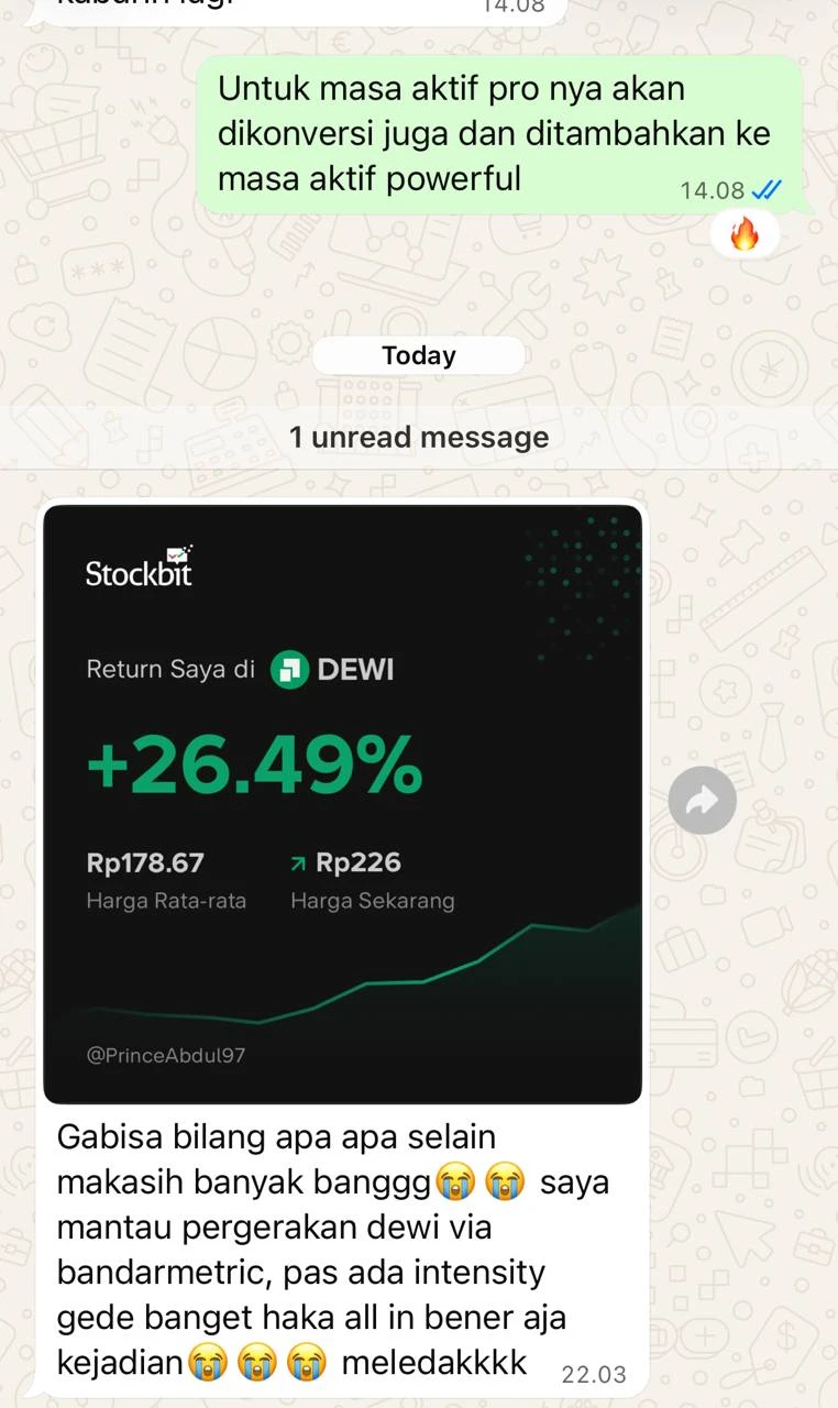 Member testimonial screenshot
