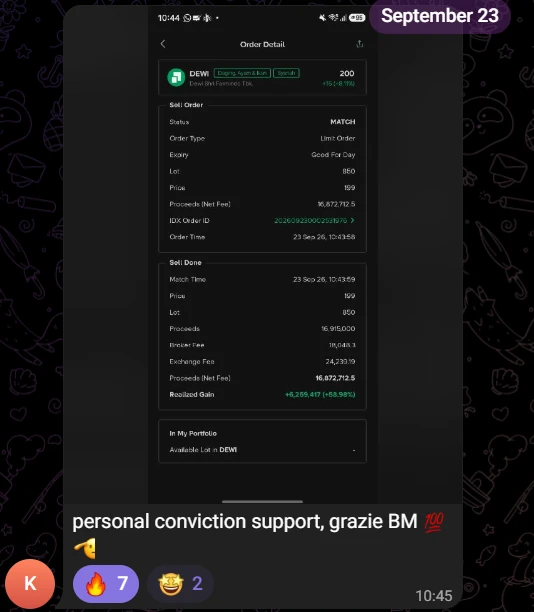 Member testimonial screenshot