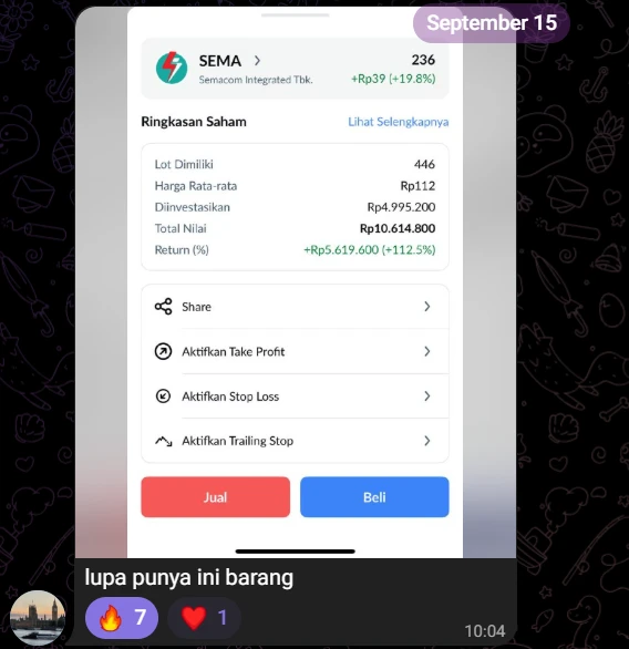 Member testimonial screenshot