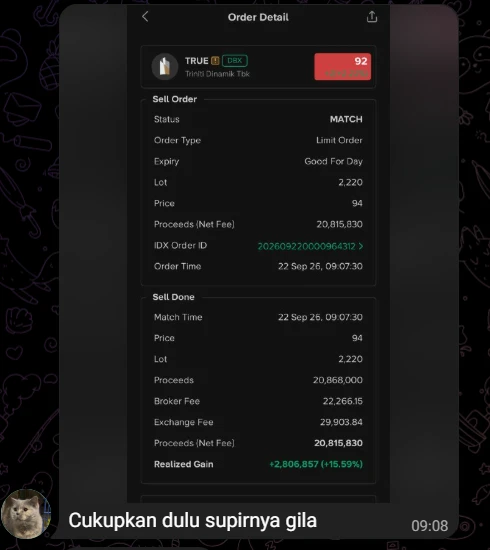 Member testimonial screenshot