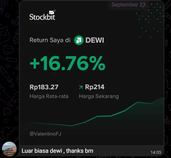 Member testimonial screenshot