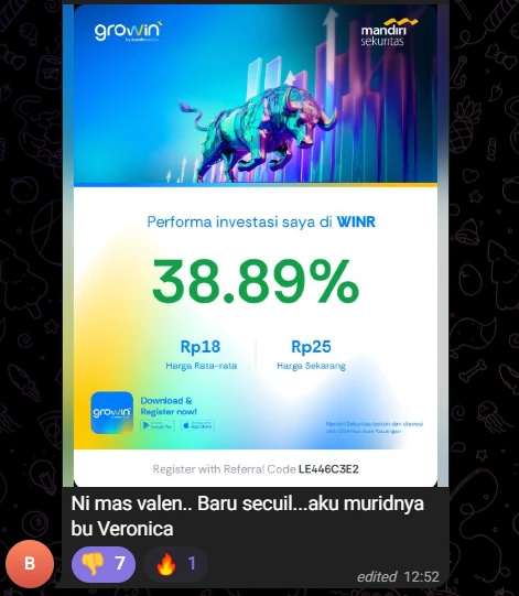 Member testimonial screenshot