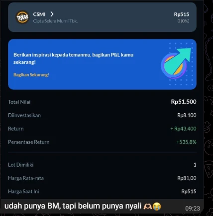 Member testimonial screenshot